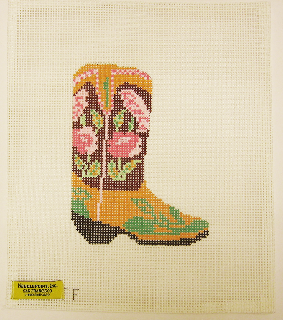 Needlepoint Cowboy Boot Canvas – Needlepoint Inc