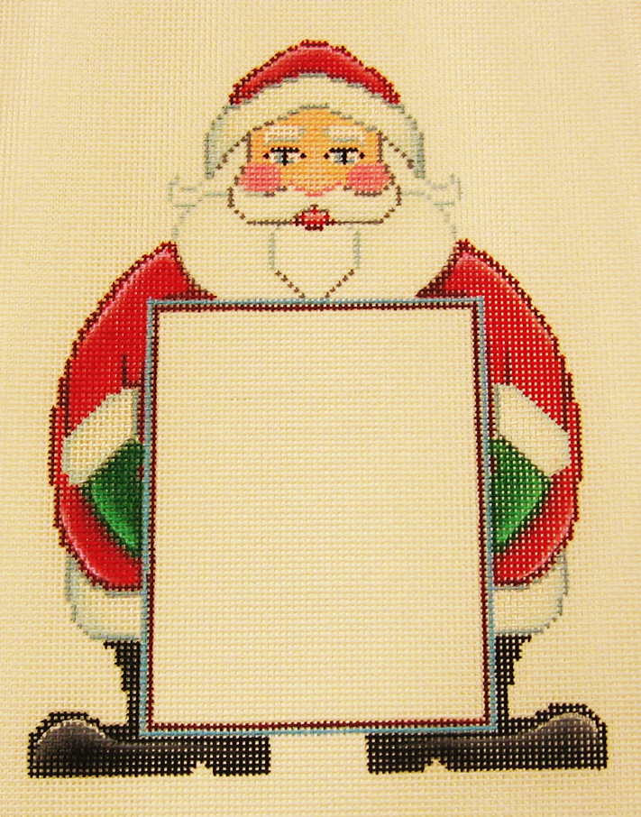 Needlepoint Santa Picture Frame Canvas