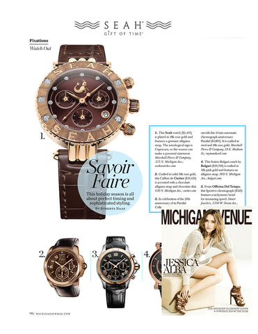 Michigan Avenue Magazine features SEAH® watches