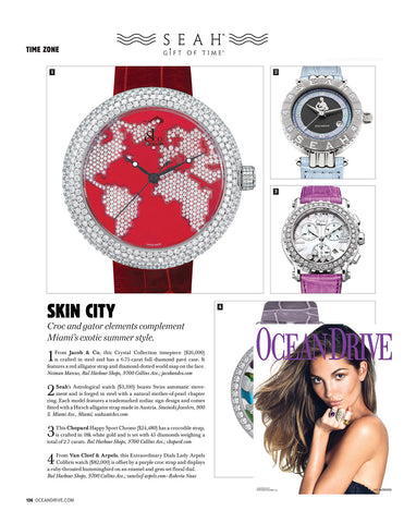 Ocean Drive Magazine features SEAH® watches