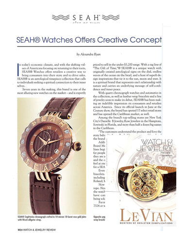 Watch Jewely Magazine features SEAH® watches