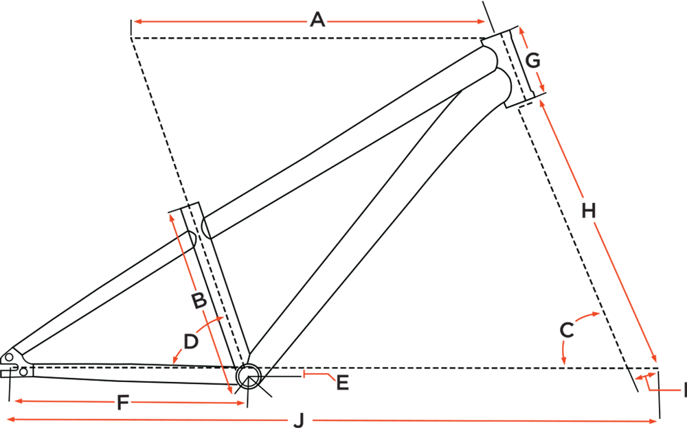 Airborne Skyhawk DJ Aluminum Dirt Jumper Geometry