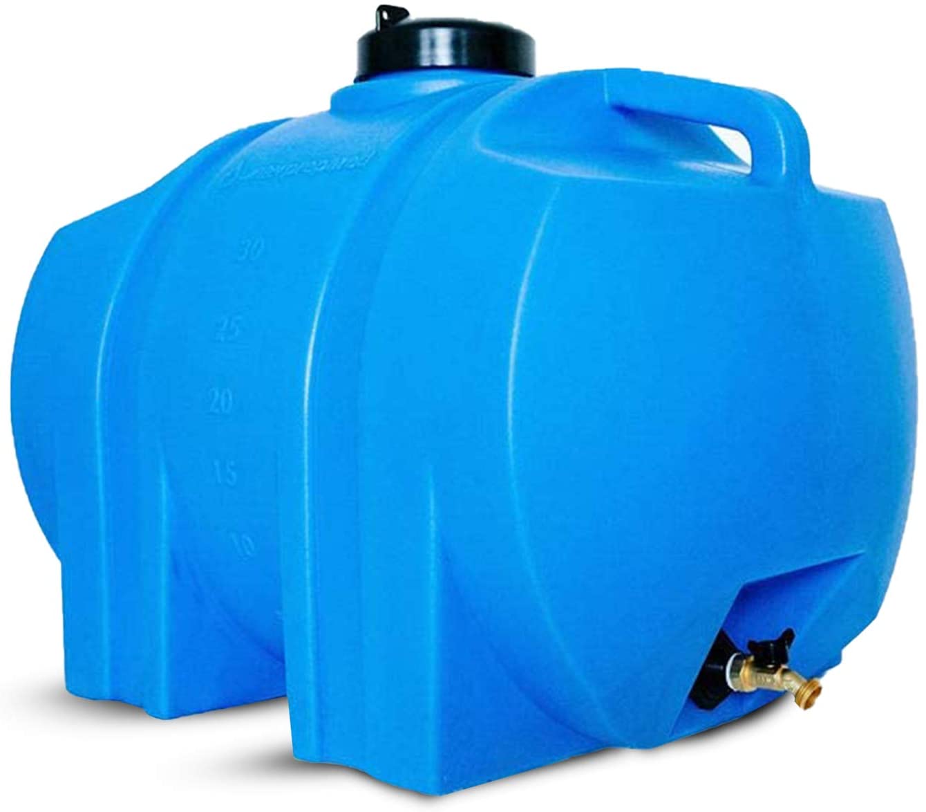 5 Gallon Stackable Blue Water Tank ‐ Set of 4 w/spigot and water treatment. Legacy Premium Food Storage