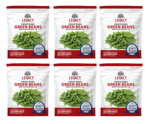 Freeze Dried Green Beans | Food Storage Dried Vegetables– Legacy Food ...