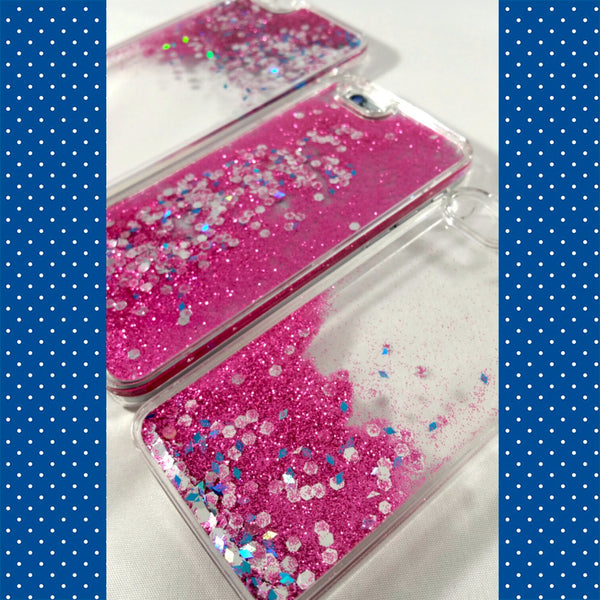 Pink liquid glitter iPhone case – Sharbathi