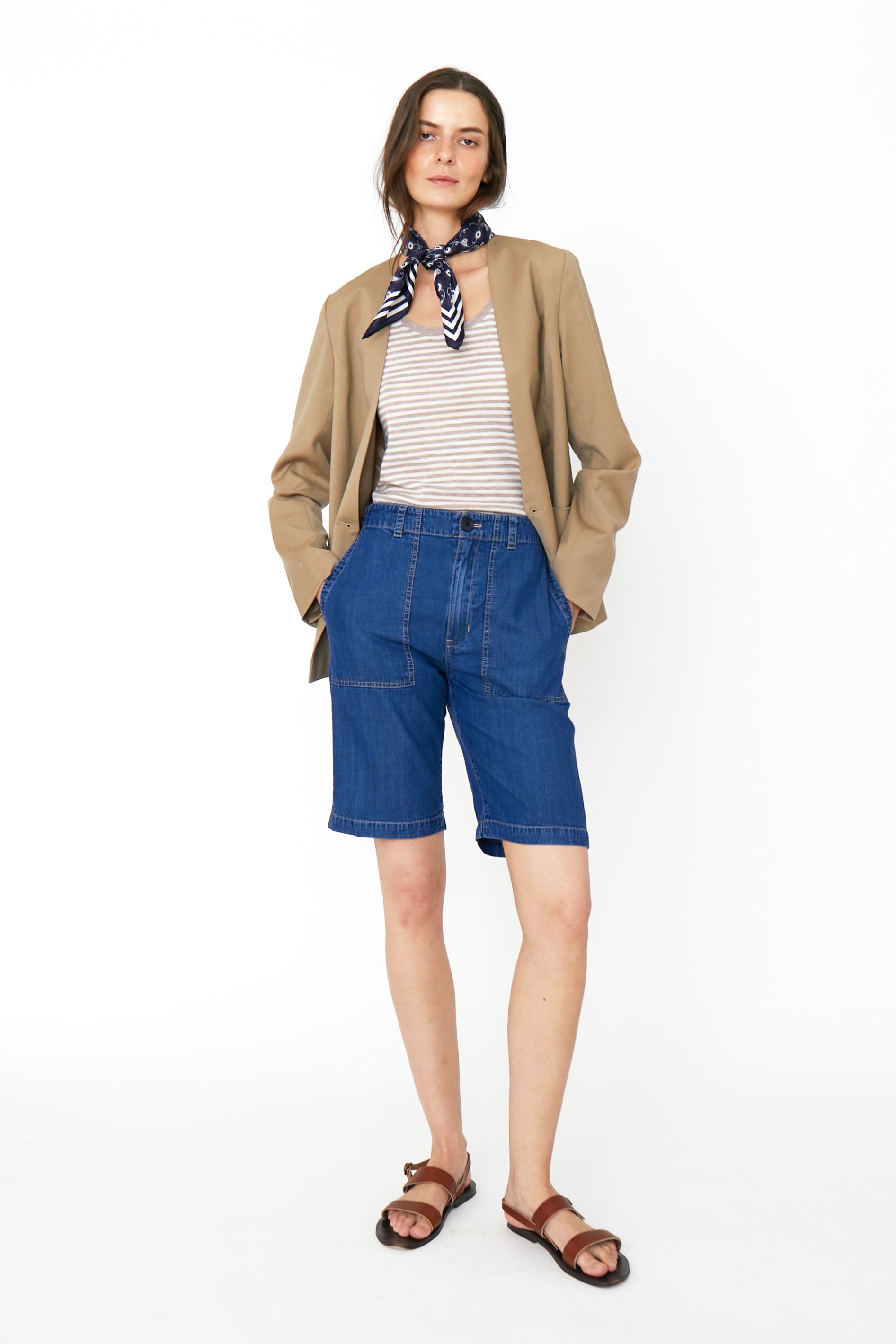 Chambray Bermuda Short Denim Kule Spring240341