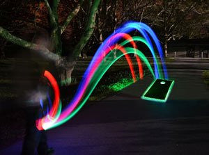 Tap and Toss Pro Glow Sports  LED Light up cornhole bag tap n toss bags