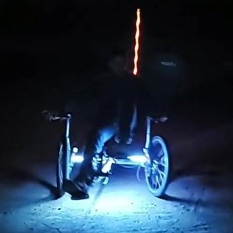 bicycle lighted flag pole