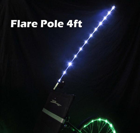 bicycle lighted flag pole