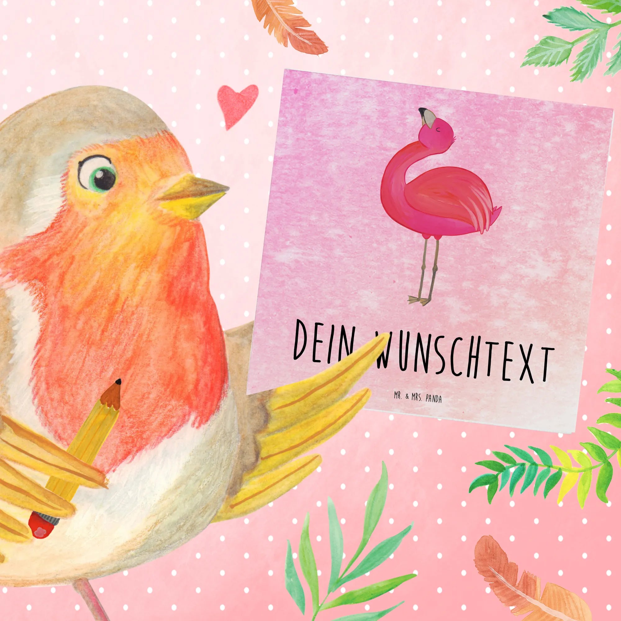 Personalisierte Deluxe Karte Flamingo Stolz - Geschenke Grußn personalisiert - Bild 5 von 10