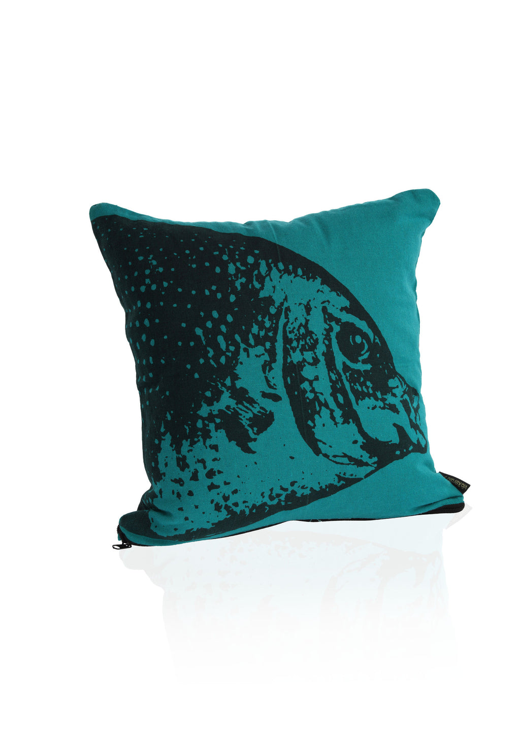 Heads or Tails - Fish Cushion Cover - Marine Green
