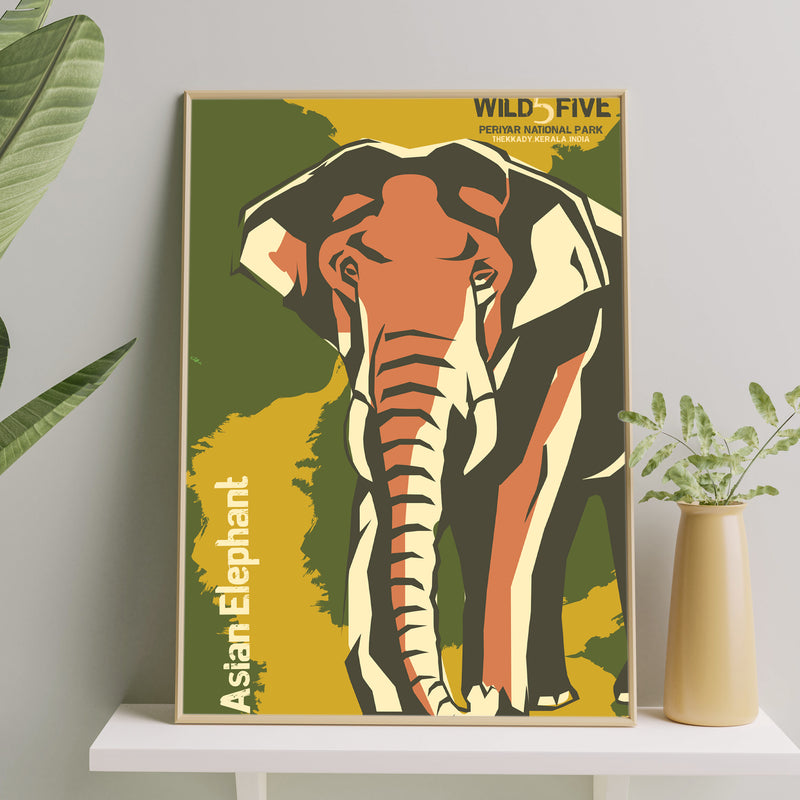 Wild Five Poster- ELEPHANT