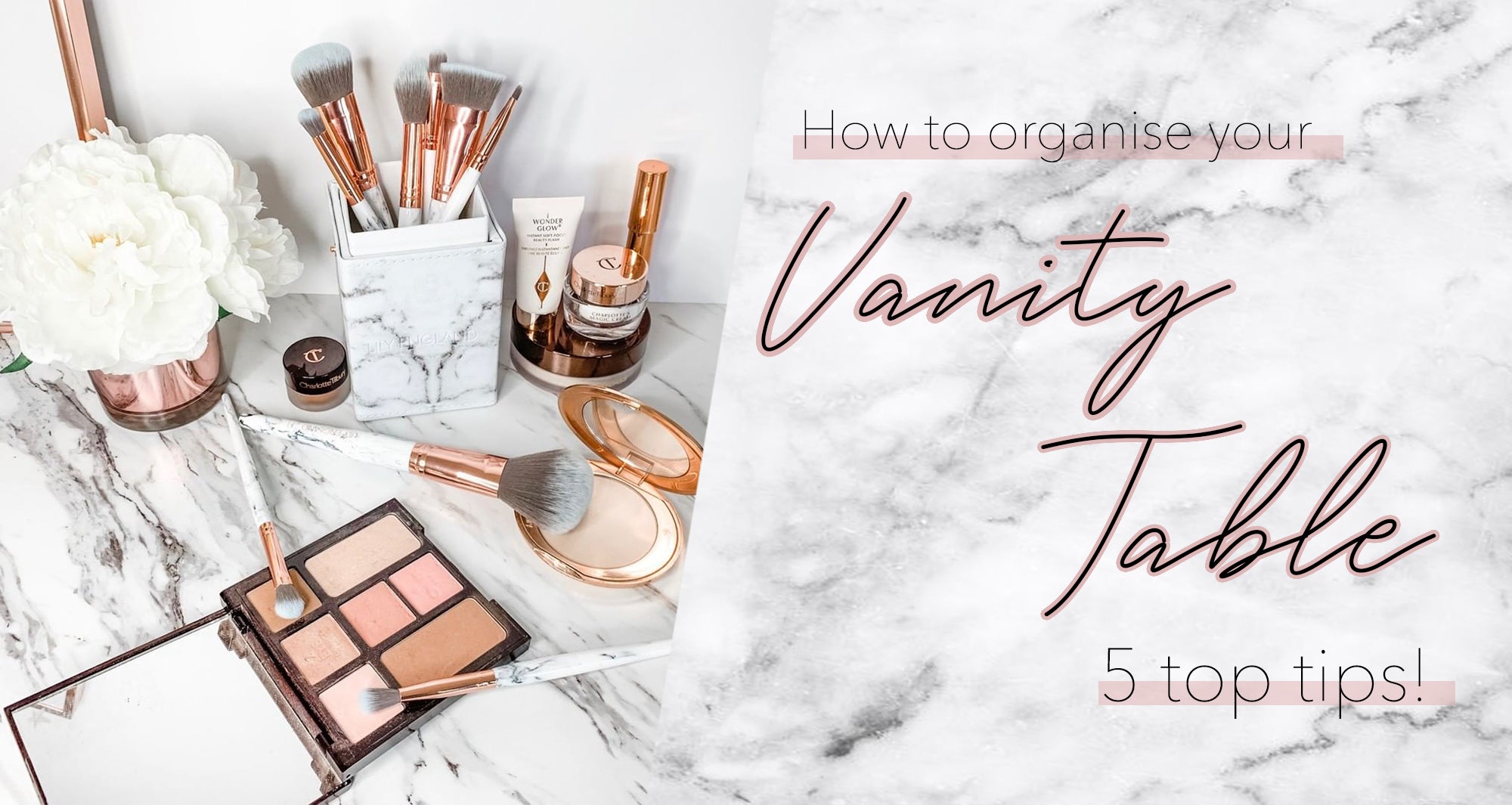 how to organise your vanity table 