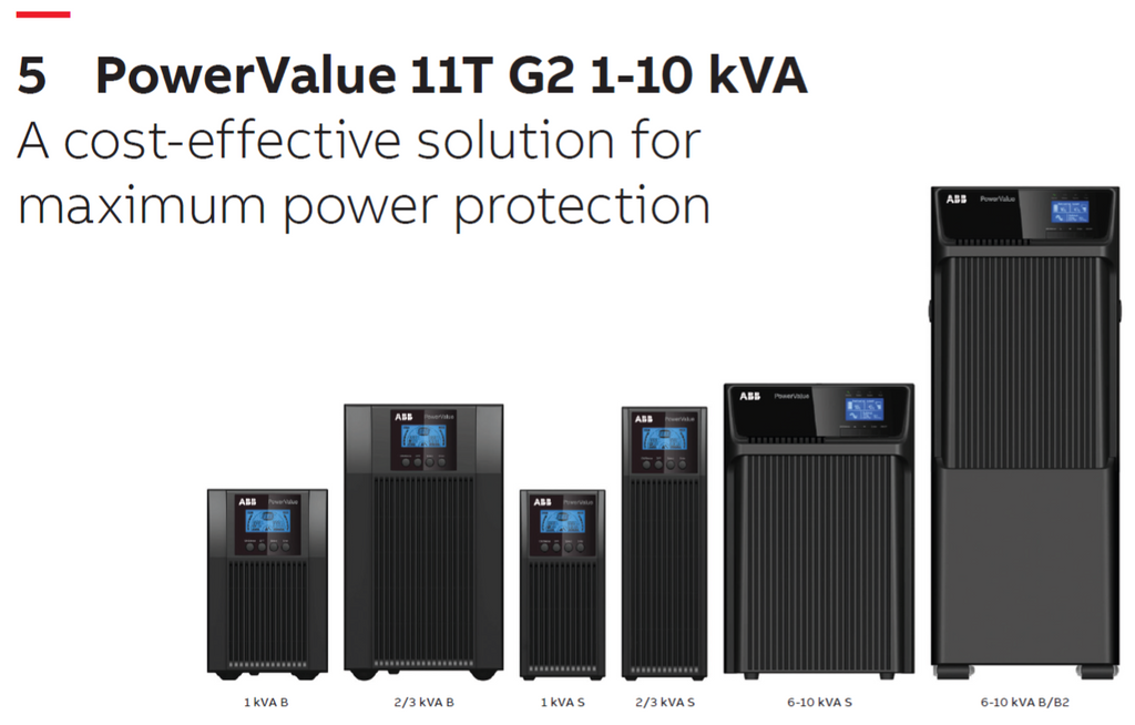 ABB PowerValue 1-phase UPS 1 to 10kVA