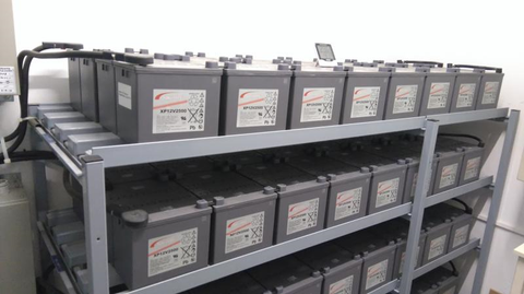 UPS depend on good SLA batteries to protect against blackouts and electricity problems. Special racks are used.