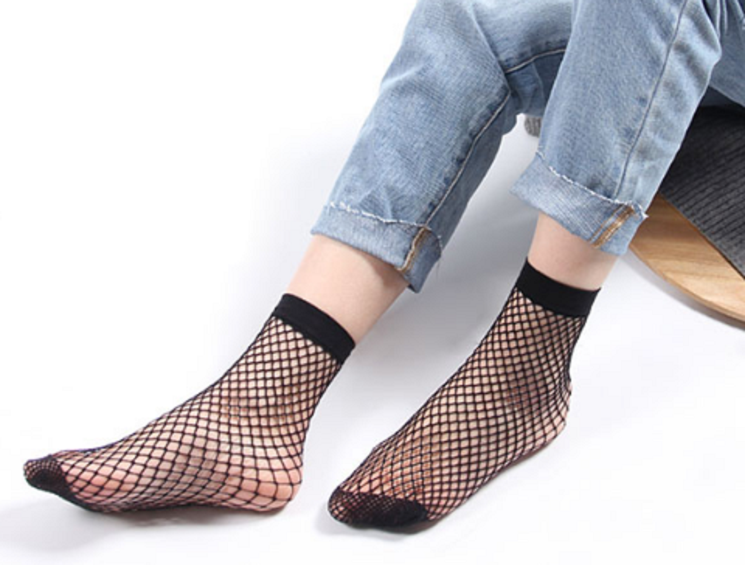 fishnet socks with trainers