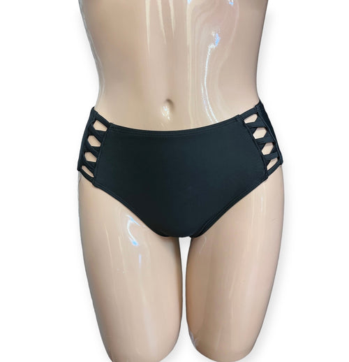 Core High Waist Criss Cross Strings Swim Bottom