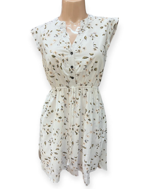 Enkay Floral Dress - White