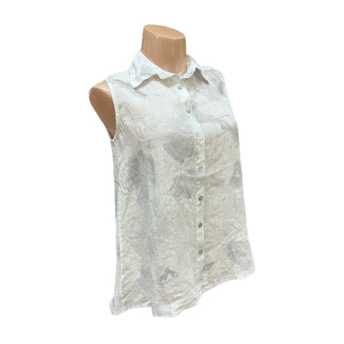 Papa Sleeveless Linen Blouse