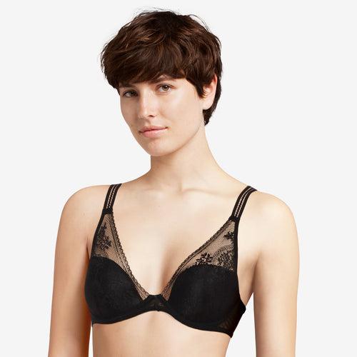 Maddie Plunge T-Shirt Bra - Black