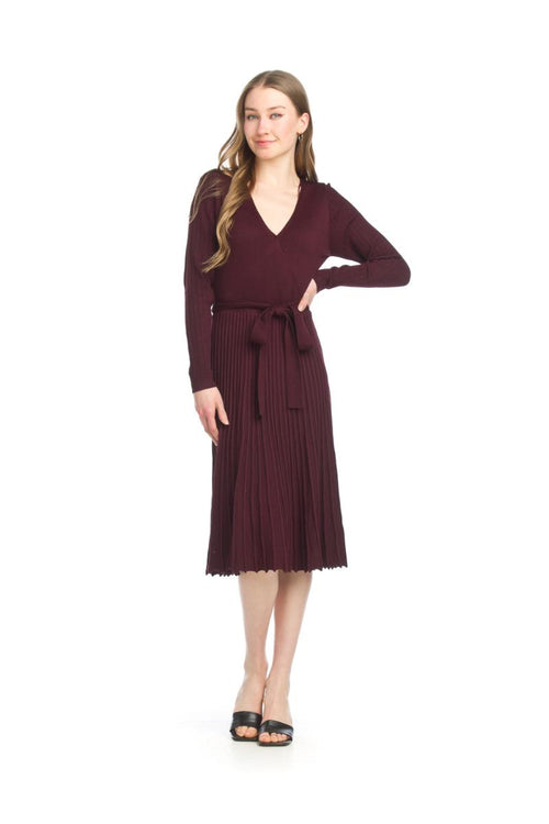 Long Sleeve Pleated Dress