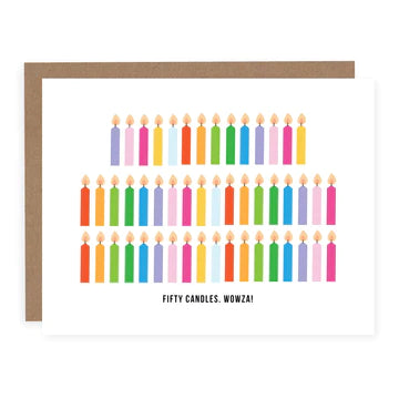🇨🇦 FIFTY CANDLES WOWZA CARD