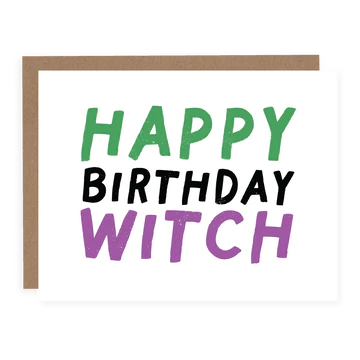 HAPPY BIRTHDAY WITCH CARD