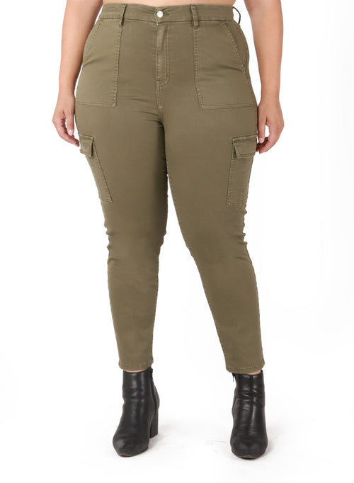 Dex High Waist Straight Cargo - Size 18