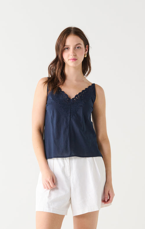 Eyelet Tank Top