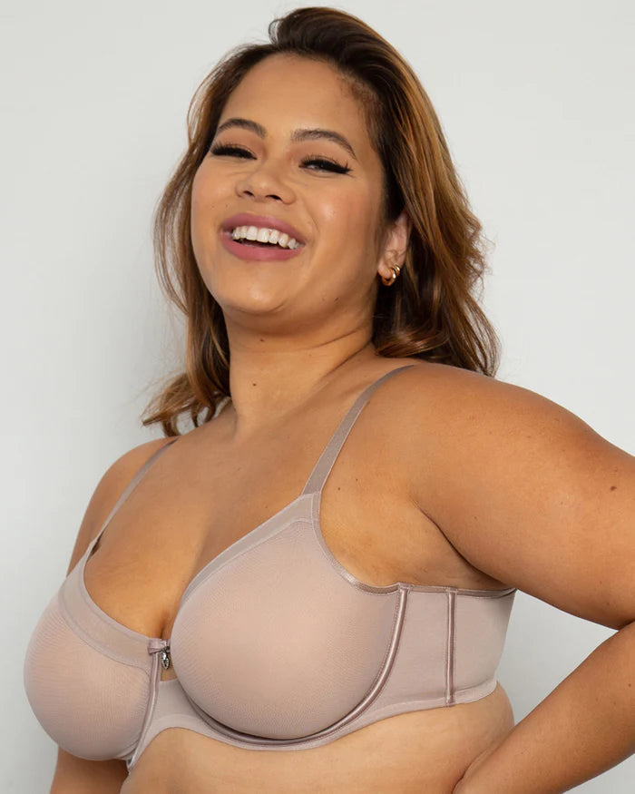 Sheer Mesh Plunge T-Shirt Bra