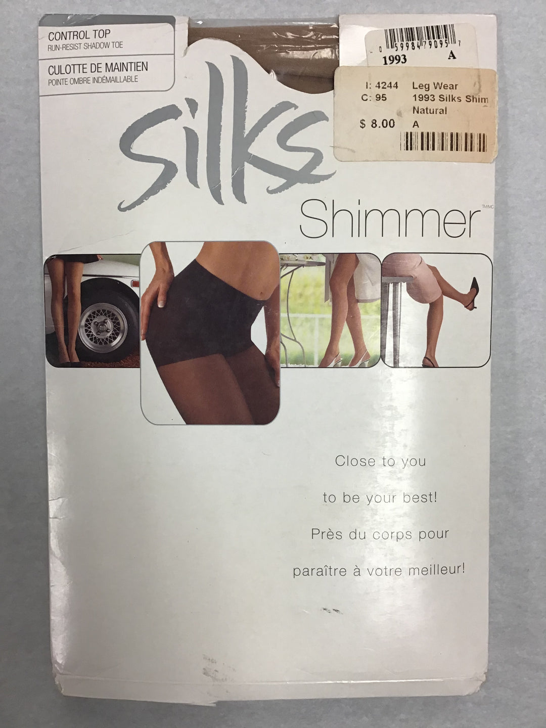 Silks Fashion Mode Control Top Pantyhose Natural Brown A Fishnet New b28