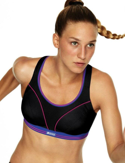 Shock Absorber Ultimate Run Bra- Black/Neon