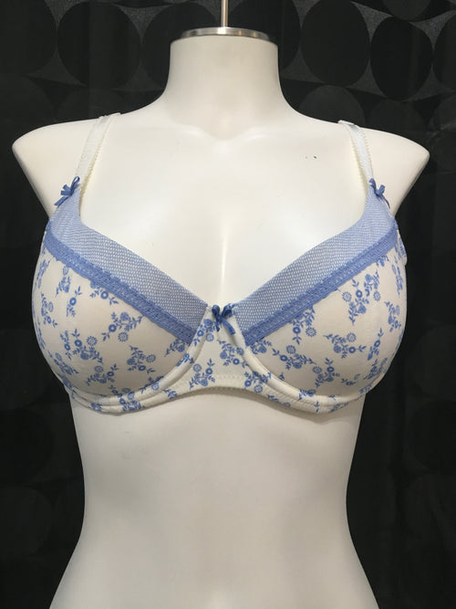 "Final Sale" Blue Flower Balconette