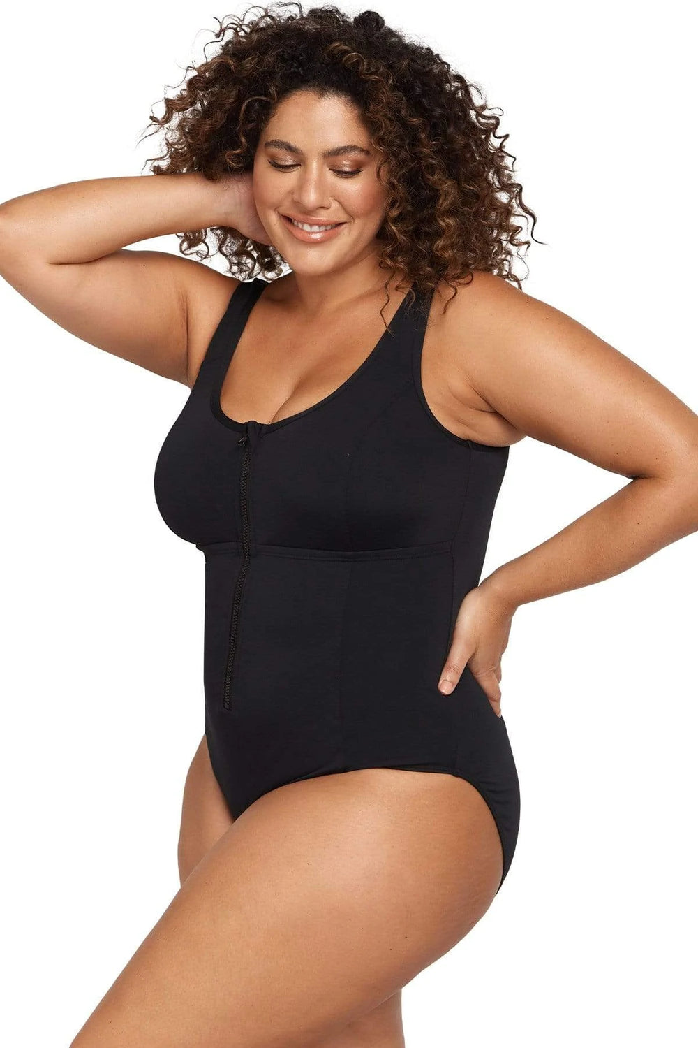 Artesands - Sculpt Fuseli Multi Cup Control Zip One Piece - Black