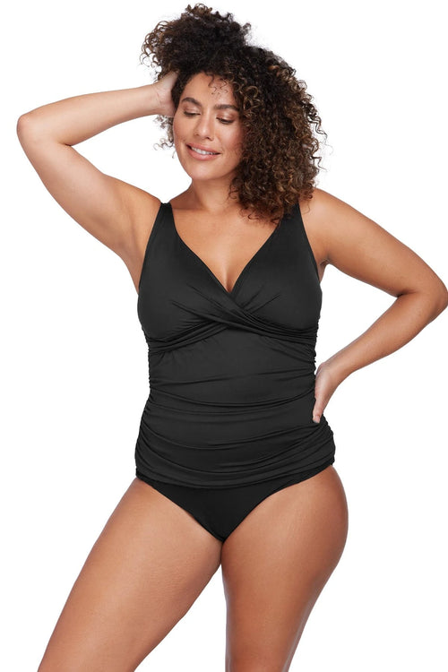 Recycled Hues Black Delacroix Tankini Top