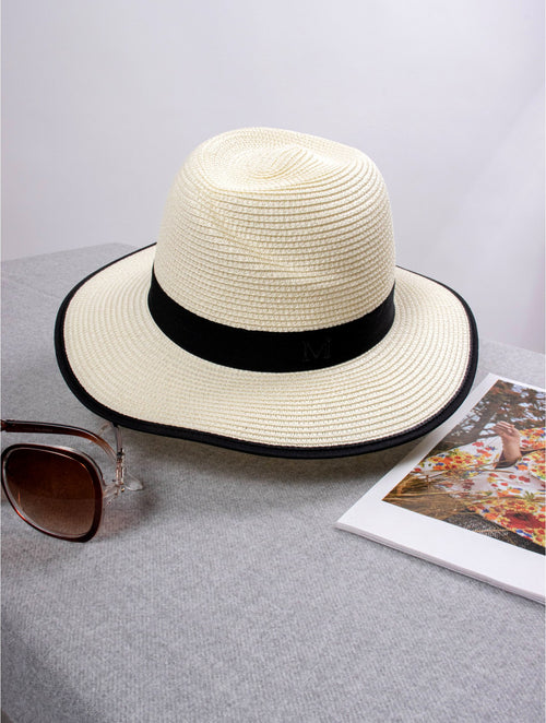 Summer Fedora Hat W/ Black Edge