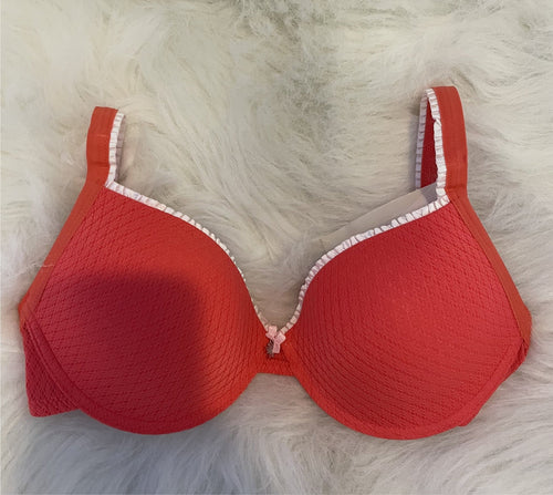 Chic Seamless Padded T-Shirt Bra - Orange Splash