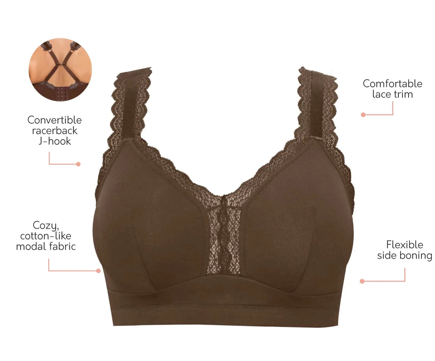 Parfait Dalis Bralette - Deep Nude – Sheer Essentials Lingerie & Swimwear