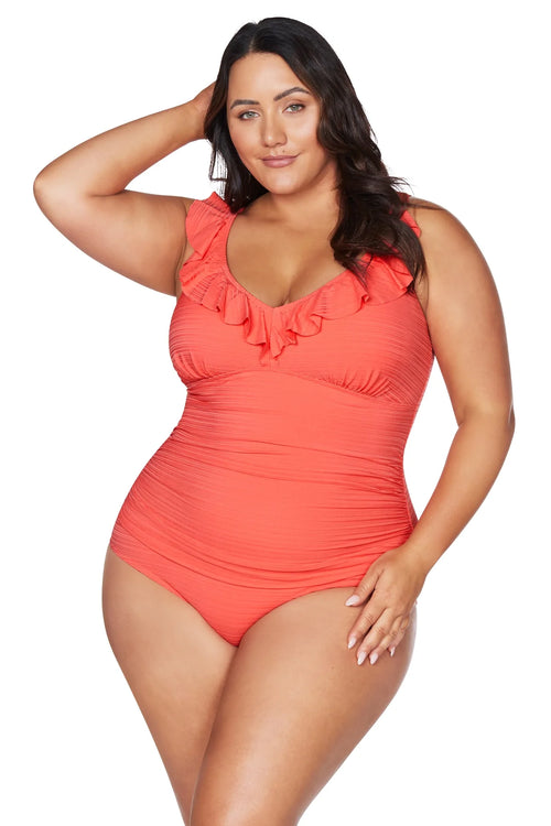 Aria Coral Manet One Piece - Size 10