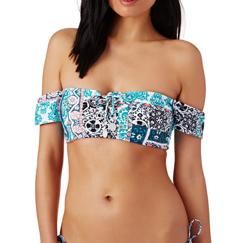 Seafolly Silk Market Lace-Up Bandeau