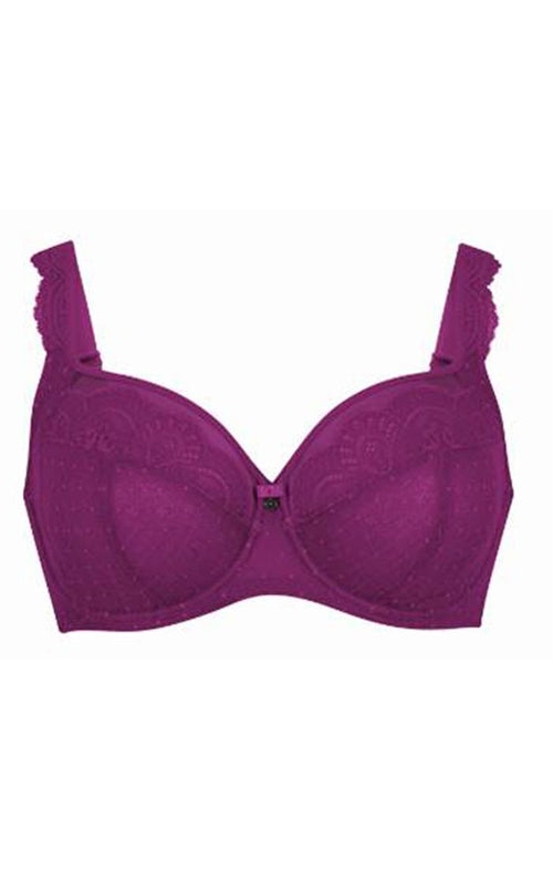 Selma Underwire Bra- Purple Wine