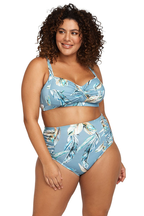 Figaro Blue Botticelli High Waist Swim Bottom - Size 20