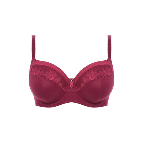Illusion Side Support Bra - Berry