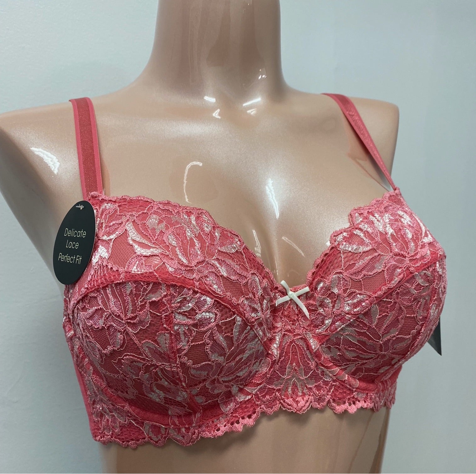 Pink Delicate Lace Underwired Bra & Panties Set