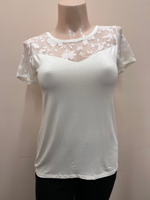 Janira Vite Modal Top - Ivory - Size Large