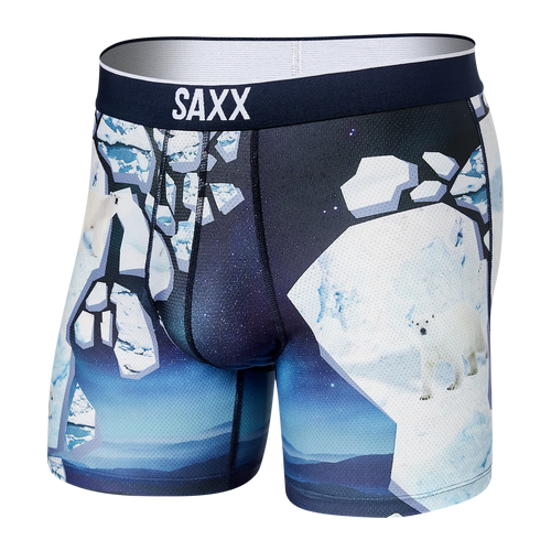 Saxx Volt Breath Mesh Boxer Brief - Polar Ice