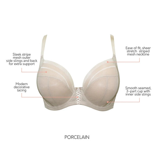 Shea Plunge Unlined Bra - Bare