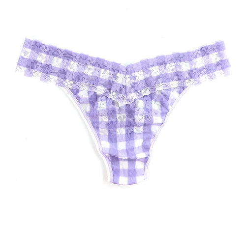 Hanky Panky Printed Signature Lace  Thong- Varsity Gingham