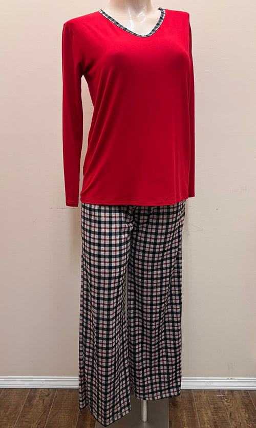 Najerika Bamboo Plaid PJ Set