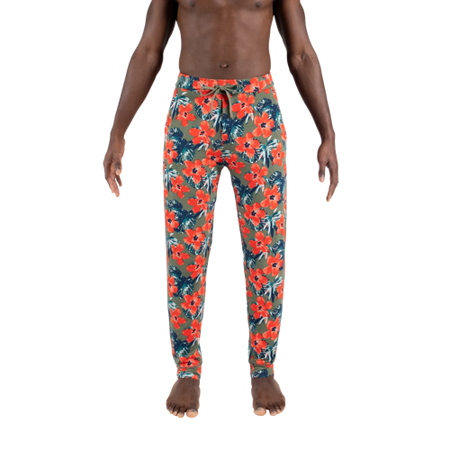 Saxx Snooze Pant - Solar Hibiscus - Size Small